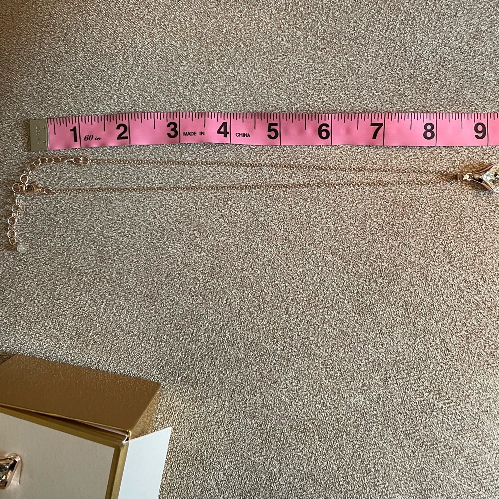 Anne Klein Rose Colored Gold Earrings & Necklace Box Set - Picture 4 of 6